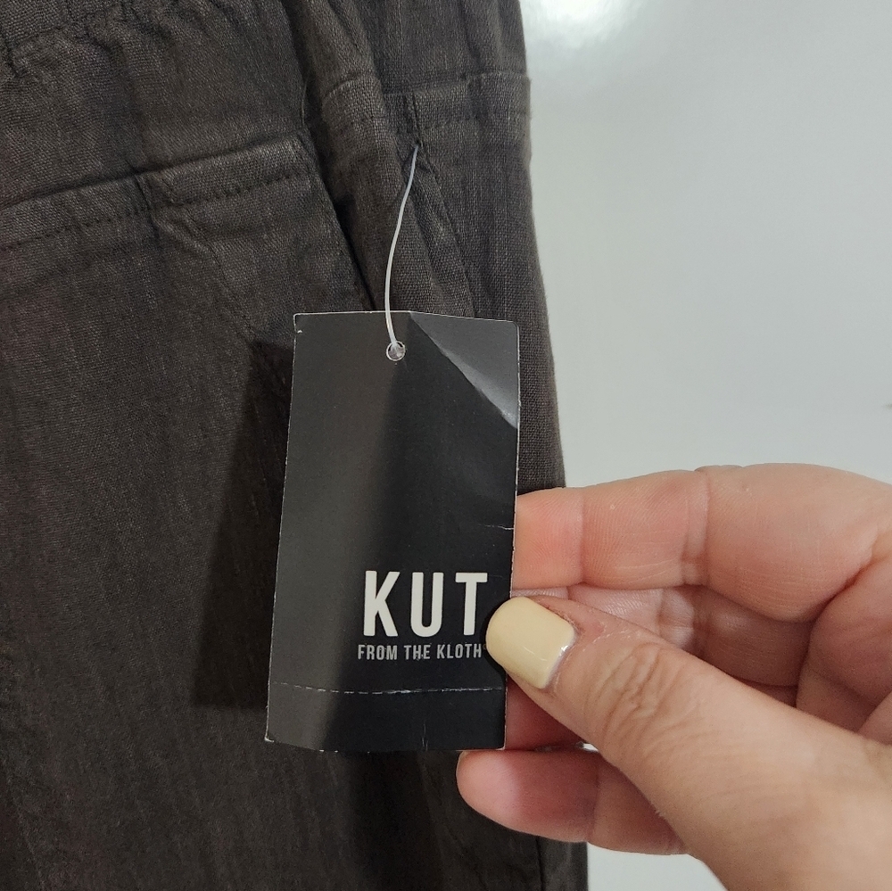 Kut from the Kloth Womens Dark Olive Pants, Size Small - Picture 2 of 10